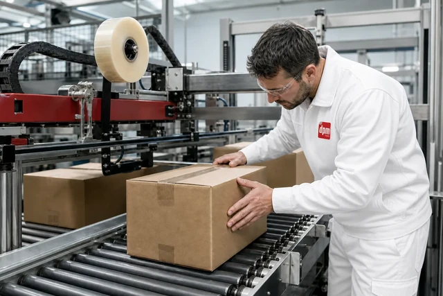 Controllo della chiusura di scatole su una linea automatica di imballaggio